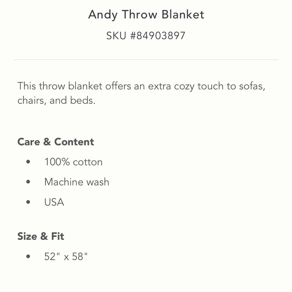 Andy Woodland Throw Blanket deers & trees - Picture 2 of 6